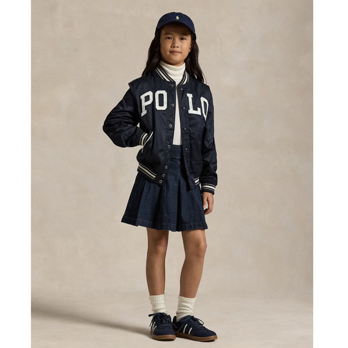 Girls Ivory Roll Neck