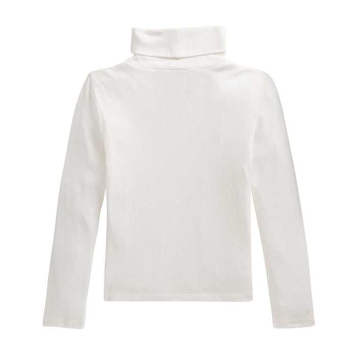 Girls Ivory Roll Neck