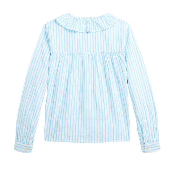 Girls Linen Striped Shorts & Shirt Set