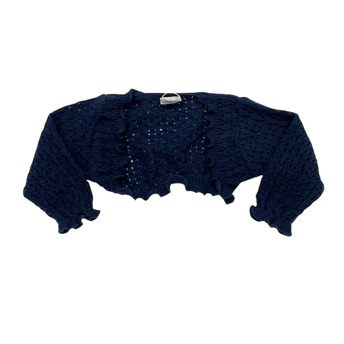 Girls Navy Knitted Bolero