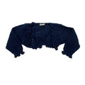 Girls Navy Knitted Bolero