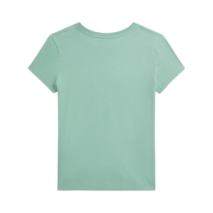 Girls Pale Green Dog Print T-Shirt