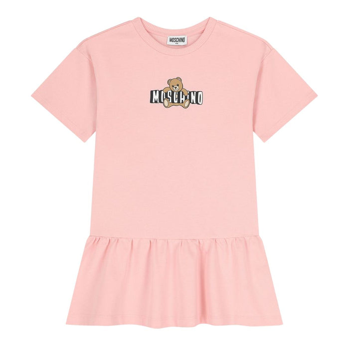 Girls Pale Pink Toy Teddy Dress