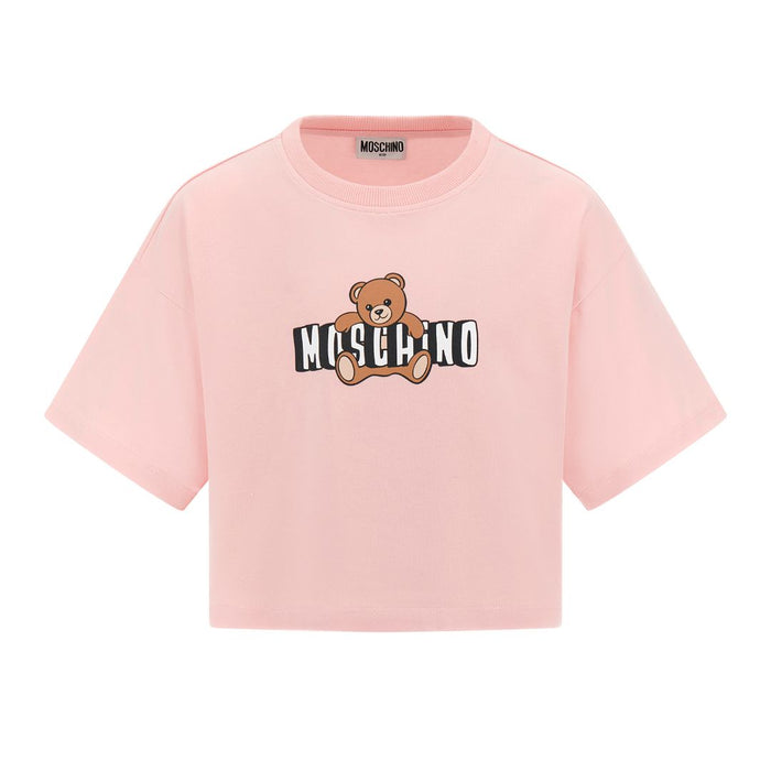 Girls Pink Boxy Toy & Logo T-Shirt