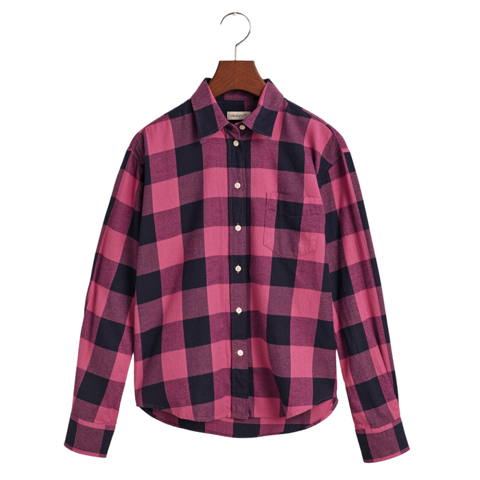 Girls Pink & Navy Checked Shirt