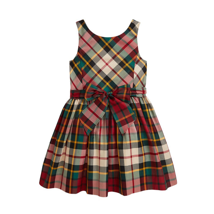 Girls Red Tartan Dress
