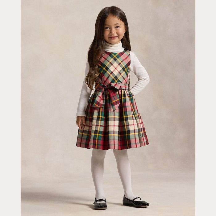 Girls Red Tartan Dress