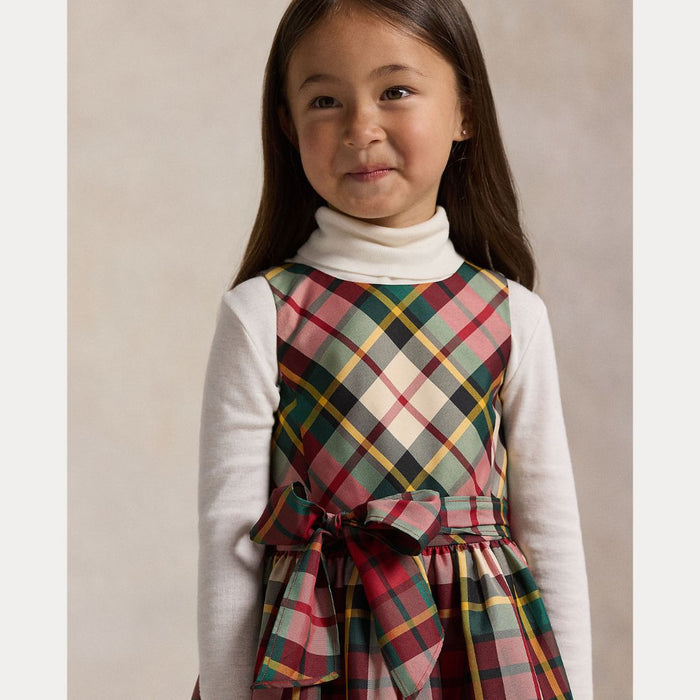 Girls Red Tartan Dress