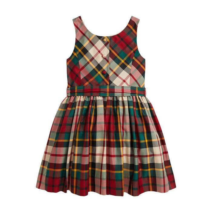 Girls Red Tartan Dress