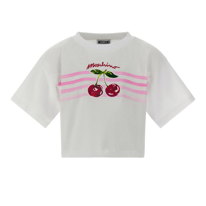 Girls White Cherry T-Shirt