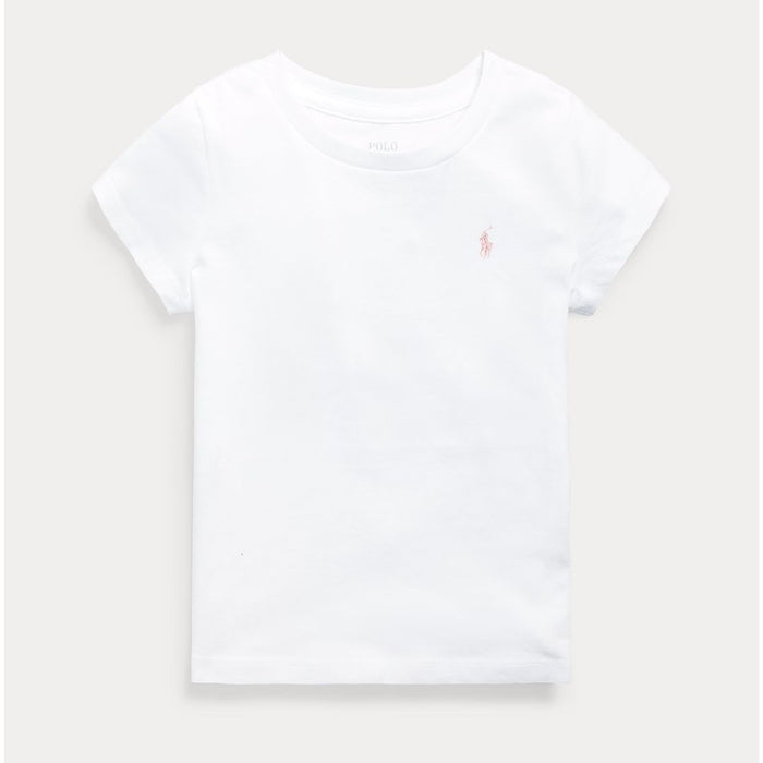 Girls White Embroidered Pony T-Shirt