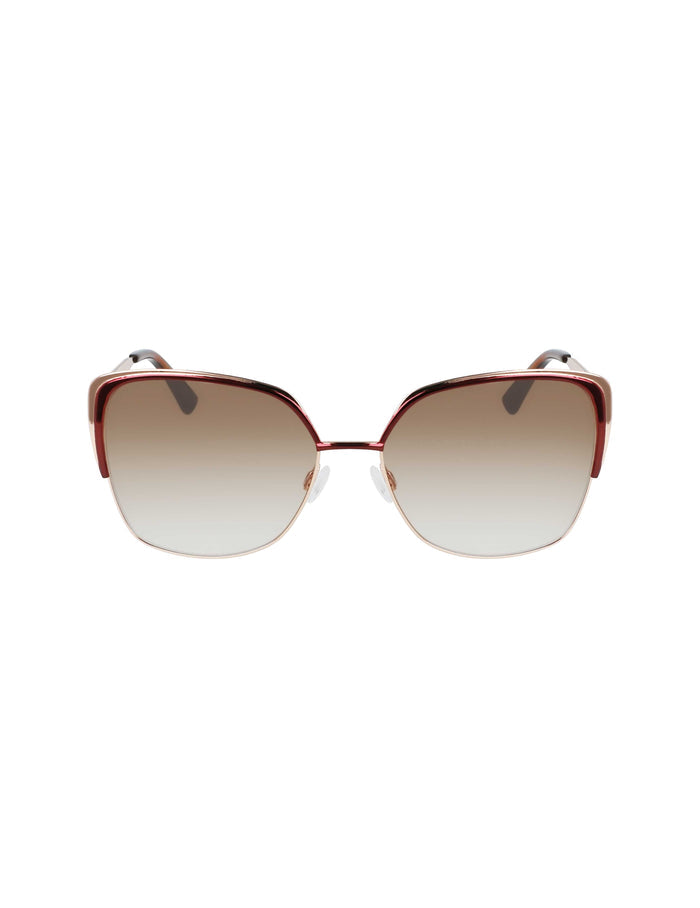 Anne Klein Merlot Glamourous Butterfly Shape Sunglasses