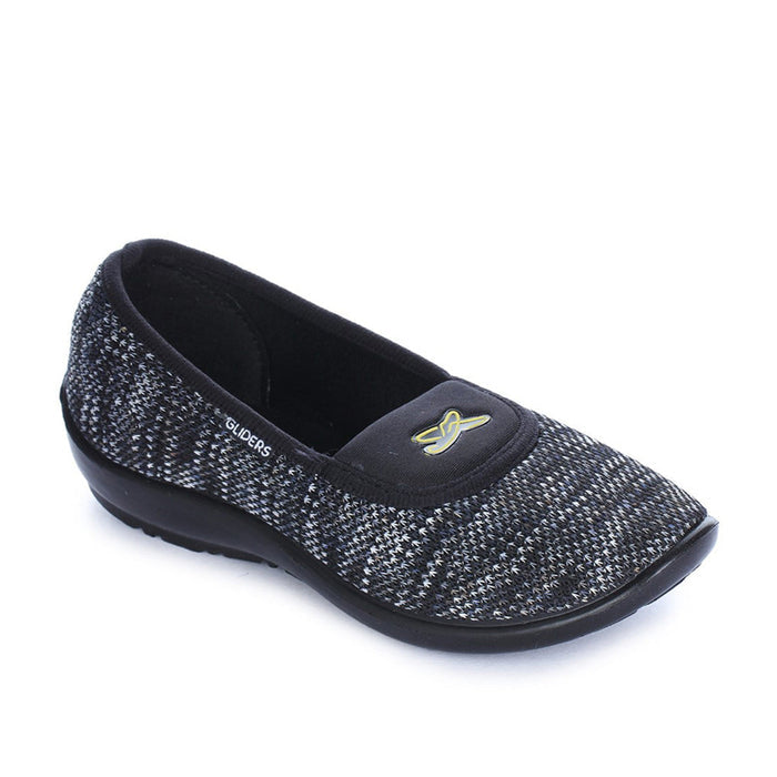 Gliders (Black) Casual Ballerina Shoes For Women ELENA-30 By Liberty