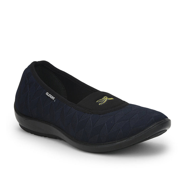 Gliders (N.Blue) Casual Ballerina Shoes For Ladies ELENA-131 By Liberty