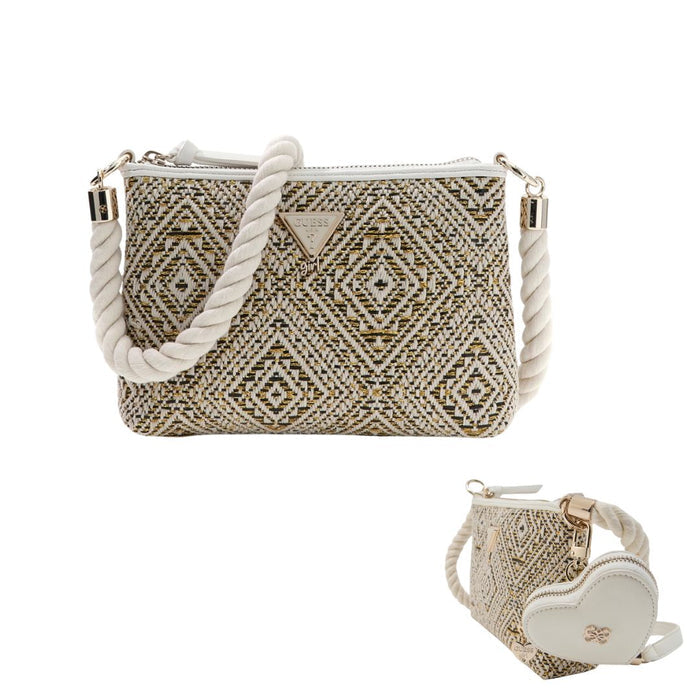 Gold, Black & Cream Handbag & Purse