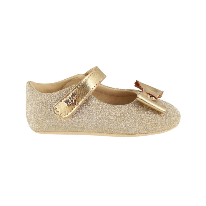 Gold Glitter 'Maxine' Baby Shoes