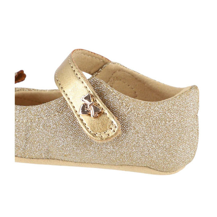 Gold Glitter 'Maxine' Baby Shoes