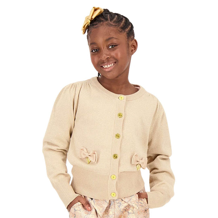 Gold Glitter Sand 'Nicolette' Cardigan