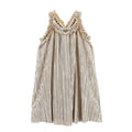 Gold Metallic Pleated Dress