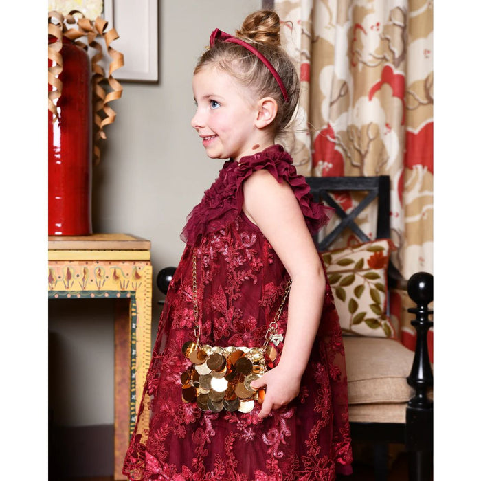 Gold Sequin "Rabaneda" Handbag