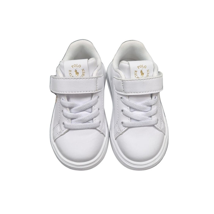 Gold & White "Heritage Court" Velcro Trainers
