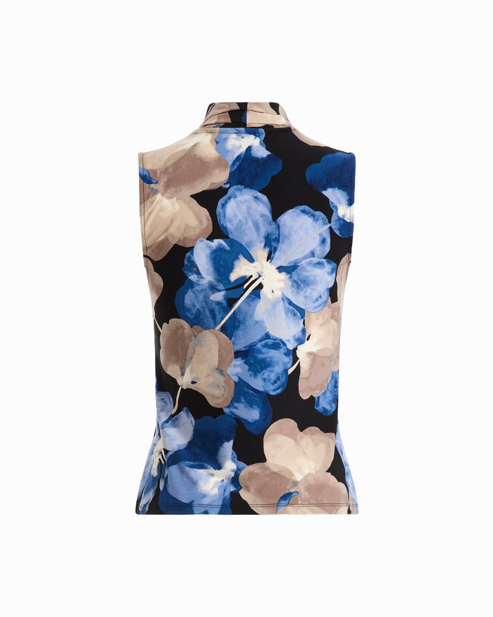 Anne Klein Graphic Floral V-Neck Top