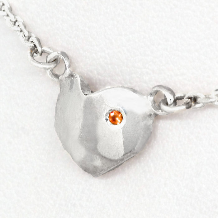 Grateful Heart & Garnet Necklace