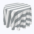 Gray & White Cabana Stripe Rounds