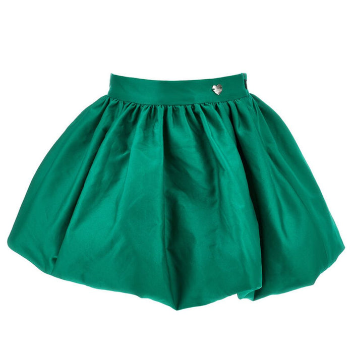 Green Balloon Skirt & Rhinestone 'Daffy Duck' Top