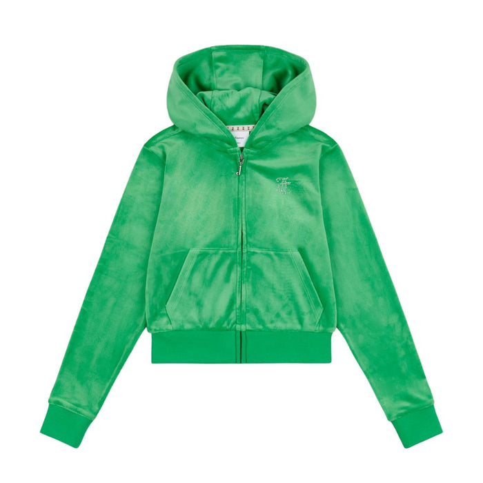 Green Bootcut Diamante Logo Tracksuit