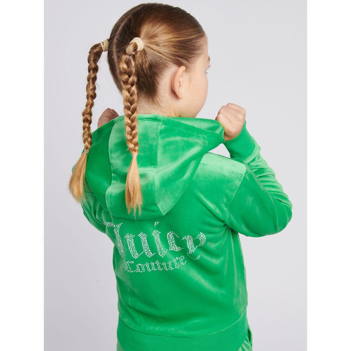 Green Bootcut Diamante Logo Tracksuit