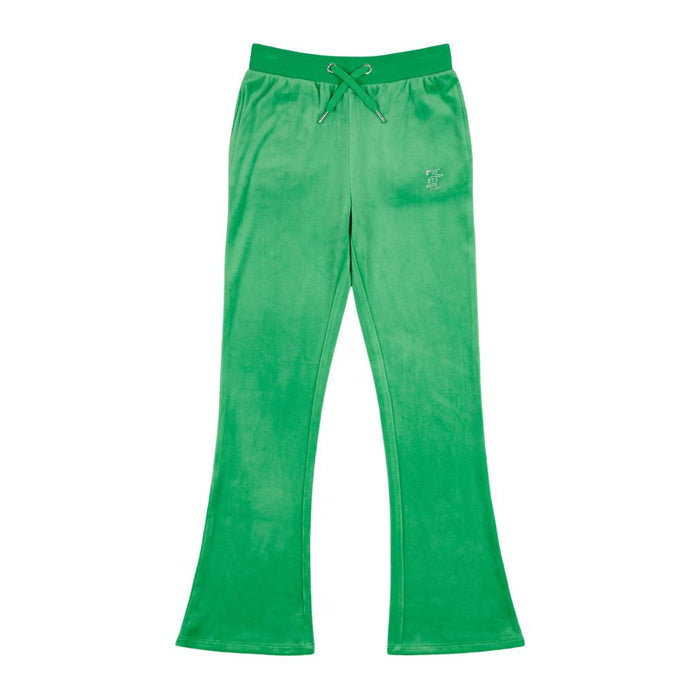 Green Bootcut Diamante Logo Tracksuit