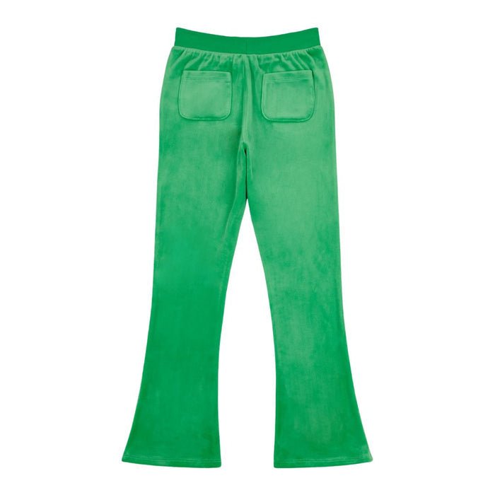 Green Bootcut Diamante Logo Tracksuit
