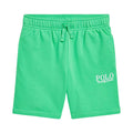Green Embroidered Logo Shorts