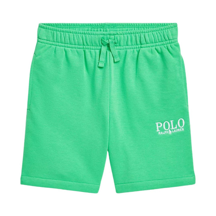 Green Embroidered Logo Shorts