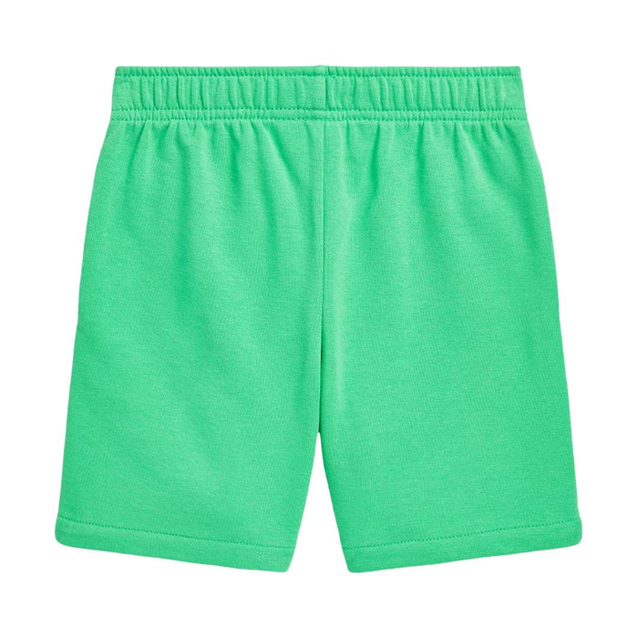 Green Embroidered Logo Shorts