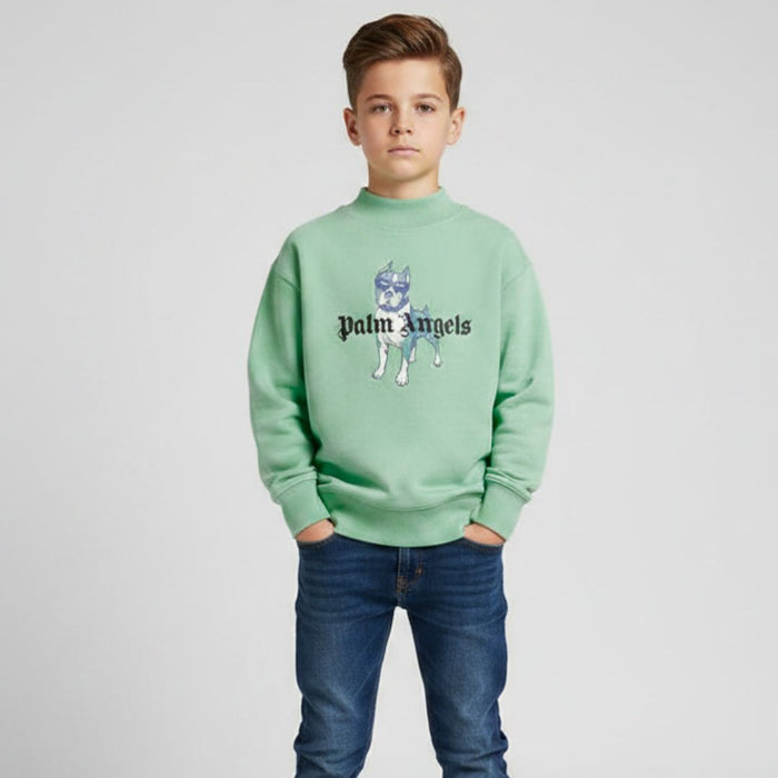 Green Palm Dog Sweat Top