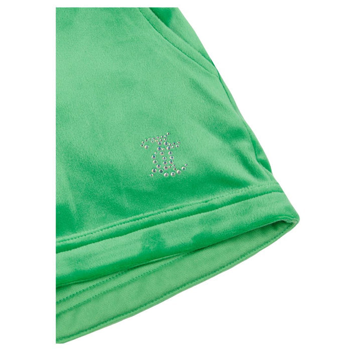 Green Velour Shorts
