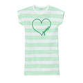 Green & White Striped Sweat Dress