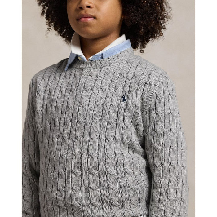 Grey Cable Knit Jumper