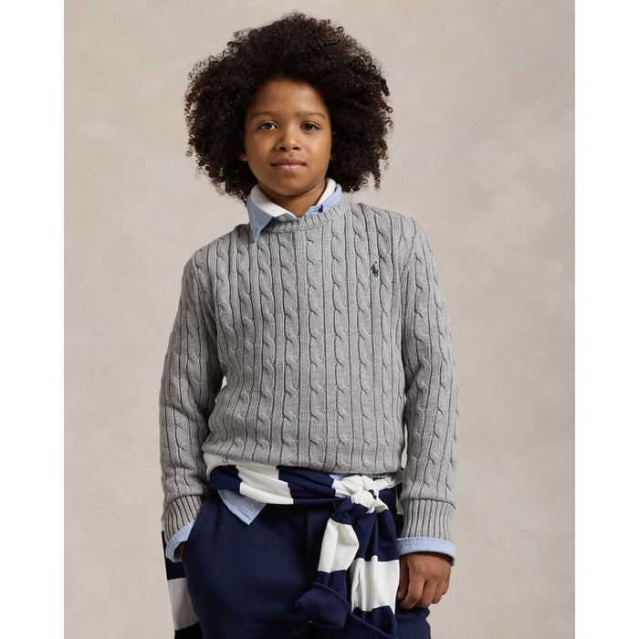 Grey Cable Knit Jumper