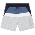 Grey Striped Sweat Shorts