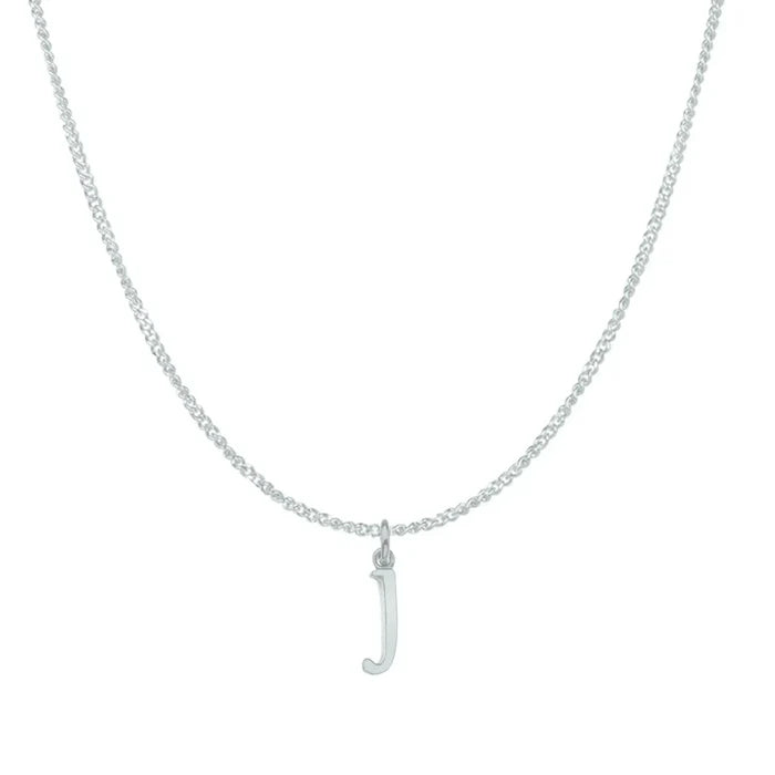 J / white gold curb chain 16 inches (41 cm)