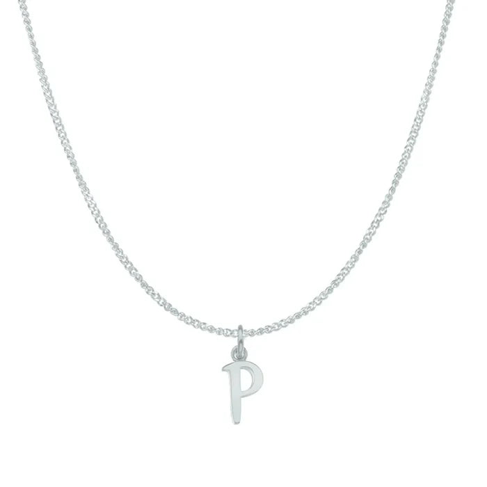 P / white gold curb chain 16 inches (41 cm)