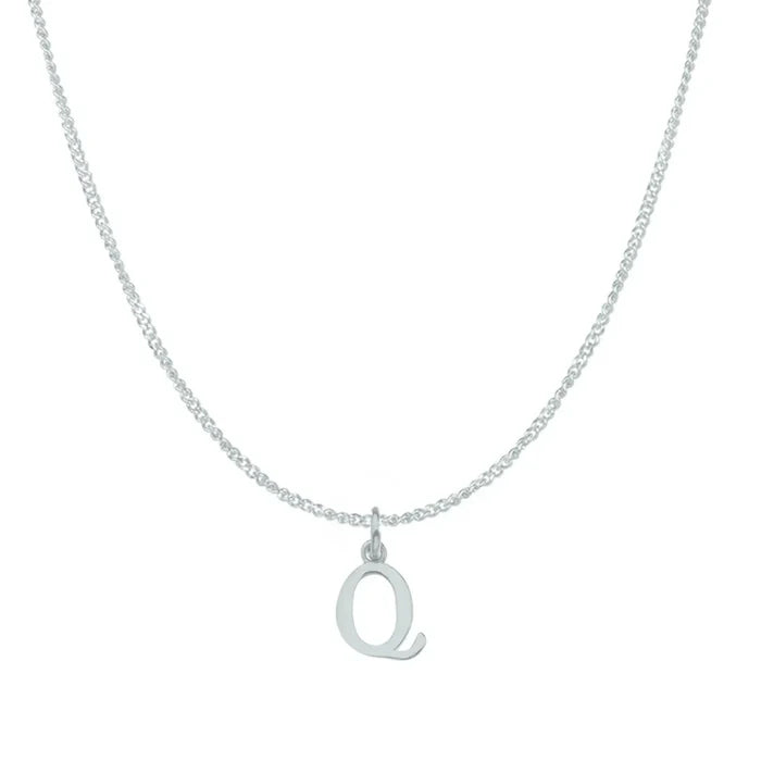 Q / white gold curb chain 16 inches (41 cm)