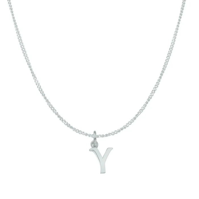 Y / white gold curb chain 16 inches (41 cm)