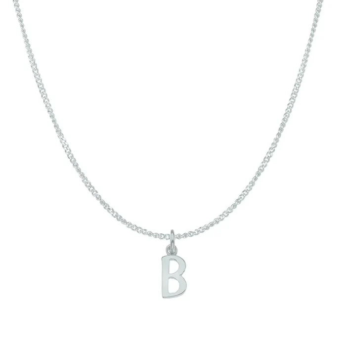 B / white gold curb chain 16 inches (41 cm)