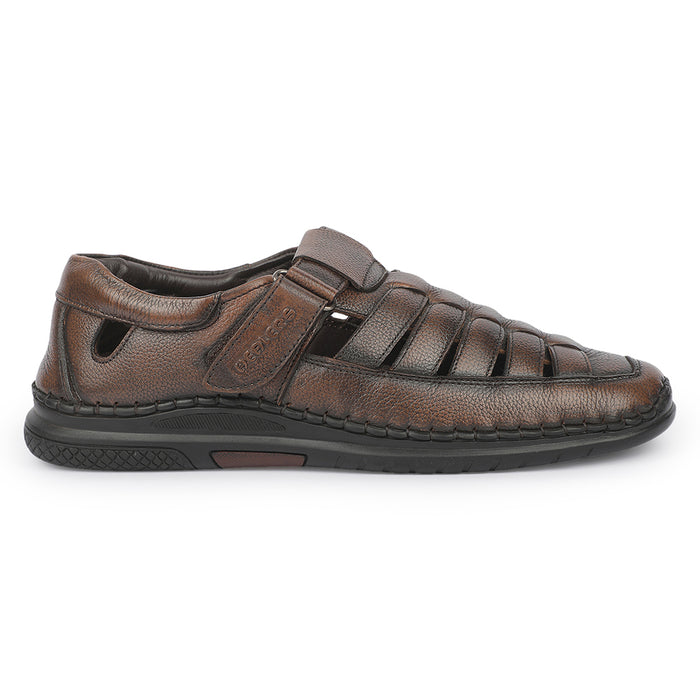 Healers ASL-11 Brown Casual Flat Sandal for Men by Liberty