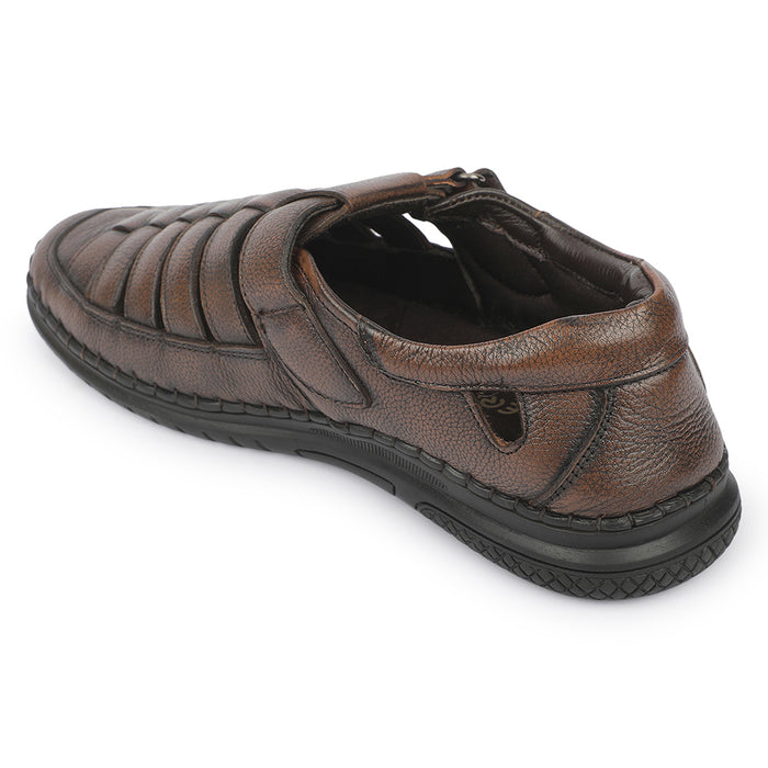 Healers ASL-11 Brown Casual Flat Sandal for Men by Liberty