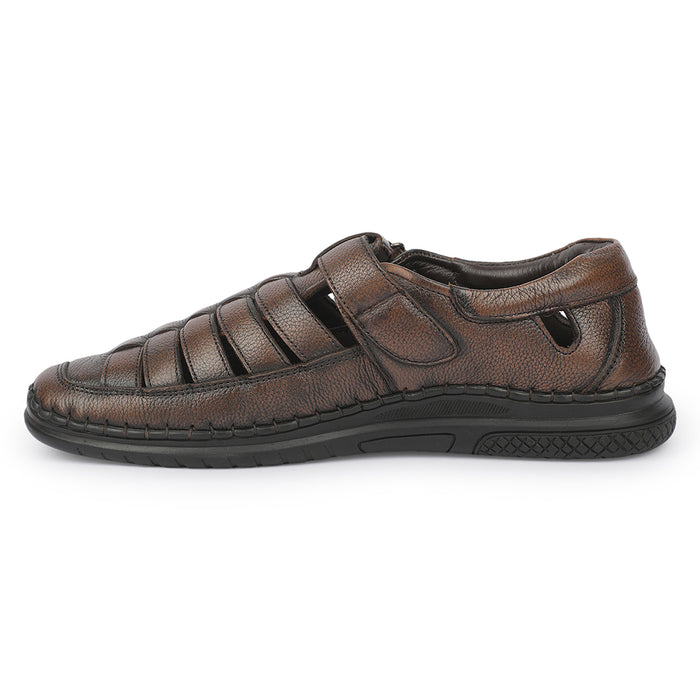 Healers ASL-11 Brown Casual Flat Sandal for Men by Liberty